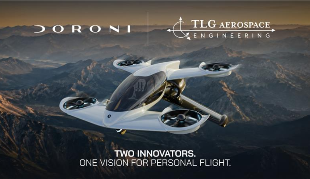 Doroni Aerospace Partners With TLG Aerospace to Advance Carbon Fiber H1-X eVTOL Development