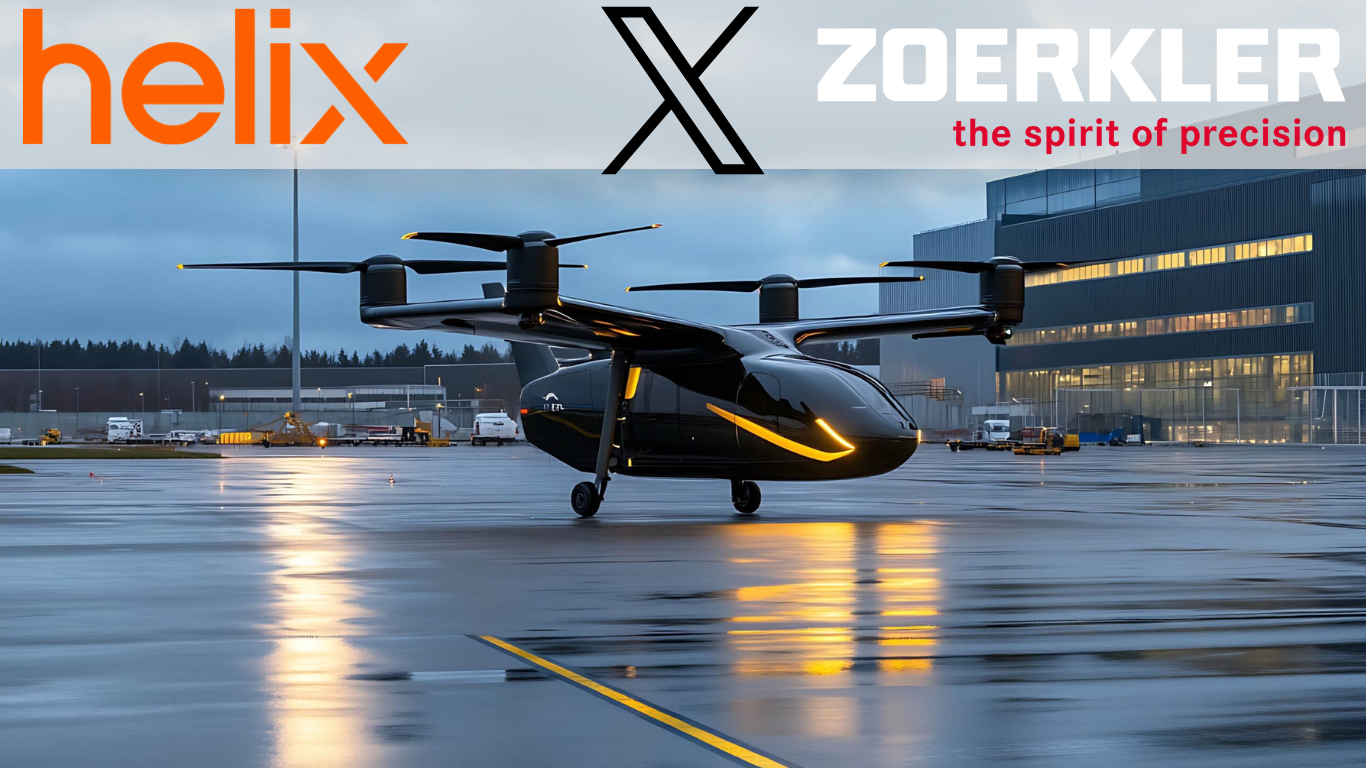 Helix and Zoerkler Develop Compact Electric Propulsion Unit for Next-Generation eVTOL Aircraft